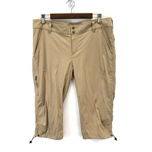 Columbia Pants - Columbia Womens Omni Shield Capri Pants Womens Size 14 Beige Cropped Nylon Blend